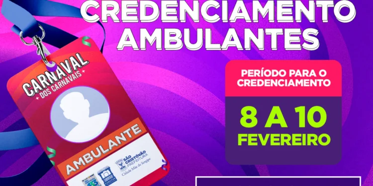 São Cristóvão abre credenciamento de ambulantes para o Carnaval nesta quarta
