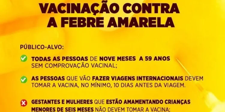 Prefeitura de Socorro vai vacinar pessoas contra a febre amarela