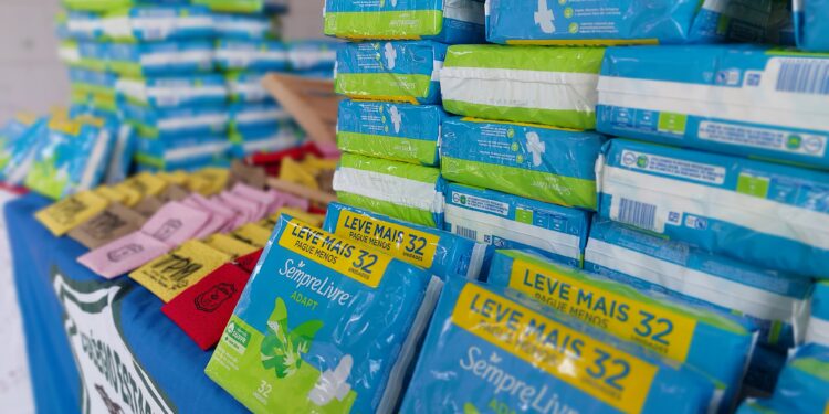 Colégio Jornalista Paulo Costa entrega absorventes no enfrentamento à pobreza menstrual