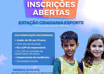 Prefeitura de Lagarto informa: Estação Cidadania – Esporte Athila de Souza Paixão está com as inscrições abertas