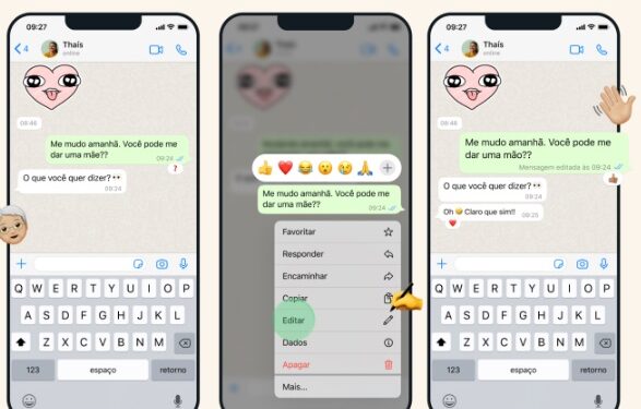 Whatsapp libera recurso que permite editar mensagens