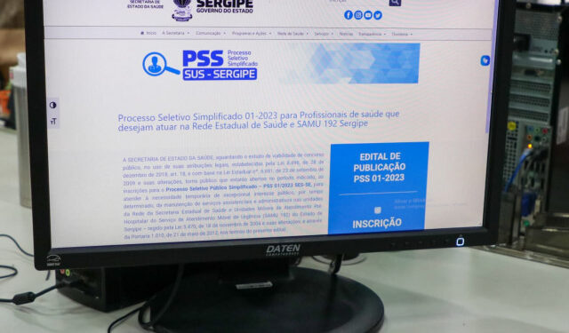 Governo de Sergipe abre Processo Seletivo Simplificado para área da Saúde