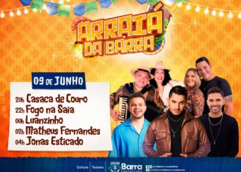 Jonas Esticado e Matheus Fernandes agitam o Arraiá da Barra nesta sexta, 9