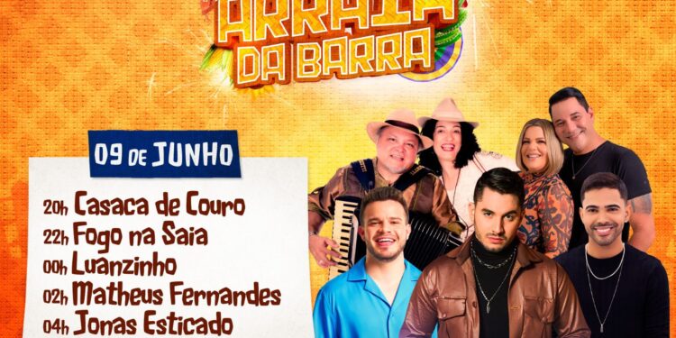 Jonas Esticado e Matheus Fernandes agitam o Arraiá da Barra nesta sexta, 9