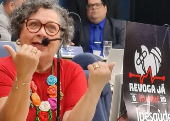 Ao lado de servidoras e servidores, Professora Ângela Melo defende fortalecimento do caráter público do Ipesaúde e denuncia tentativa de desmonte