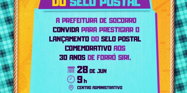 Correios e Prefeitura de Socorro lançam selo em homenagem aos 30 anos do Forró Siri