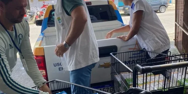 1.200  litros de leite UHT da marca Natville, de Sergipe, é apreendido em Brasília por fiscais do Procon