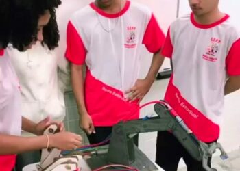 Alunos do Centro de Excelência Neuzice Barreto produzem braço mecânico como resultado de projeto pedagógico
