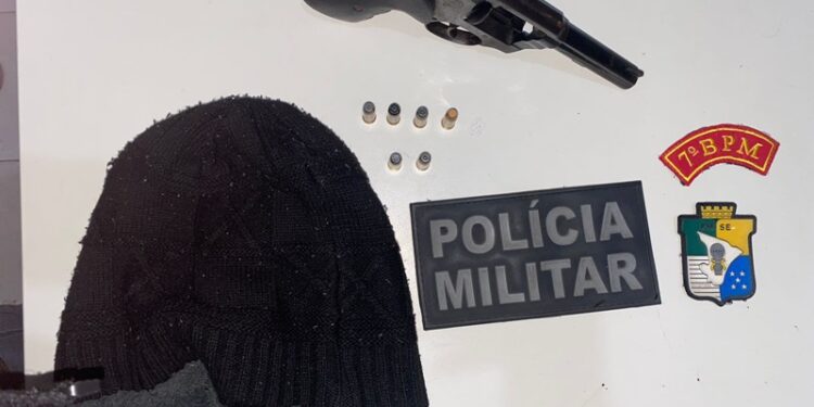 PM prende homem pelo crime de porte ilegal de arma de fogo em Lagarto