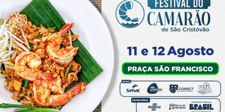 Festival do Camarão acontece nos dias 11 e 12 de agosto em São Cristóvão