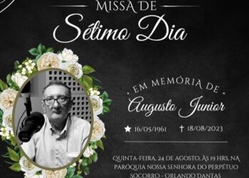 Missa de 7º dia do radialista Augusto Júnior acontece hoje no Orlando Dantas