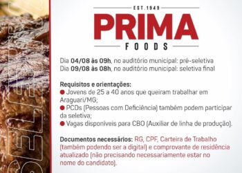 Prefeitura de Itaporanga d’Ajuda abre processo seletivo para serviços na Prima Foods