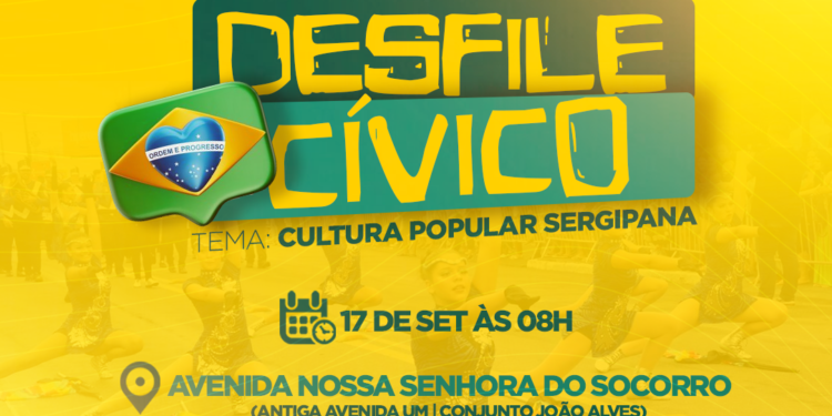 Prefeitura de Nossa Senhora do Socorro realizará o tradicional desfile cívico no próximo domingo, 17 de setembro