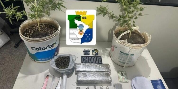PM prende foragido da Justiça por homicídio e apreende mais de 1,5 kg de maconha