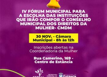 Prefeitura de Estância convoca entidades para escolha do Conselho Municipal dos Direitos da Mulher (CMDM)