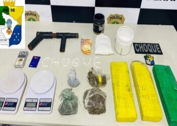 Polícia Militar prende suspeito de tráfico e posse ilegal de arma no Bairro Santa Maria