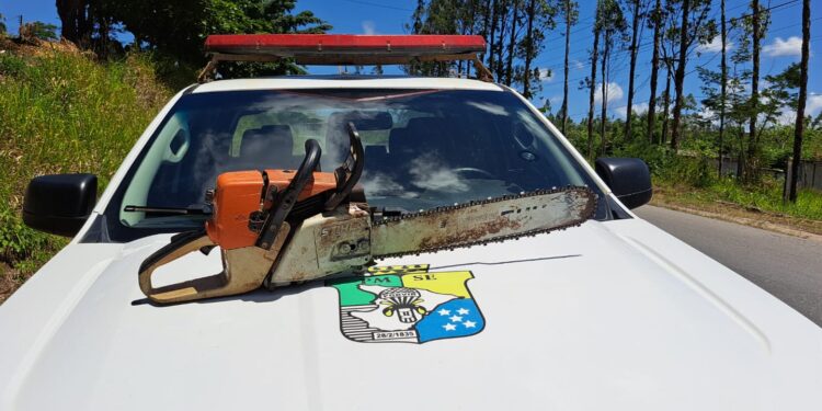 Polícia Militar flagra uso irregular de motosserra em Socorro