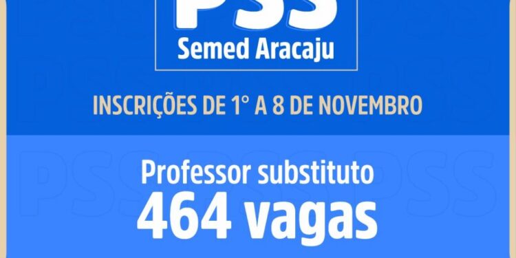 Prefeitura de Aracaju lança processo seletivo para professores substitutos