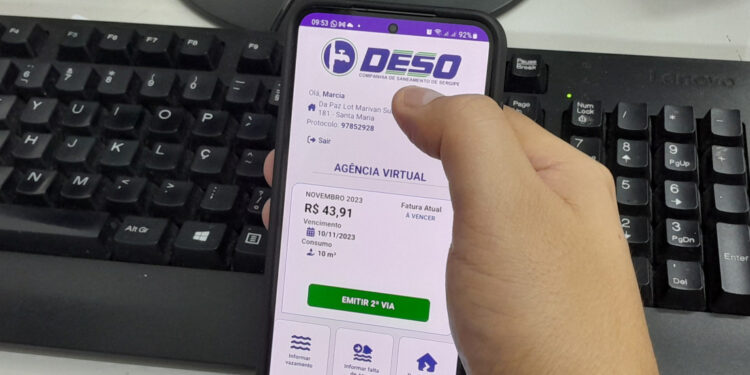 Aplicativo da Deso garante atendimento ao cidadão em apenas dois minutos
