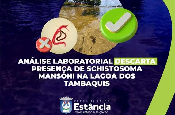Análise Laboratorial Descarta Presença de Schistosoma Mansoni na Lagoa dos Tambaquis