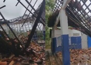 Teto de escola municipal desaba em povoado no município de Gararu