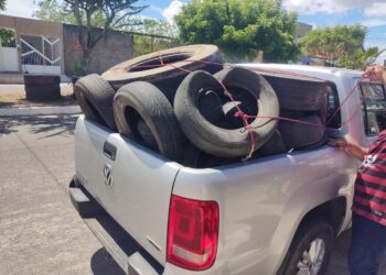 Em pouco mais de 6 meses, cerca de 800 pneus já foram coletados pela Secretaria de Meio Ambiente