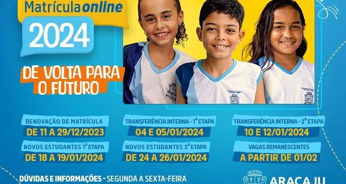 Matrícula Online 2024 começa nesta quinta, 4, com fase de transferência interna para Educação Especial
