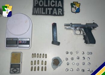 PM prende suspeitos de porte ilegal de arma de fogo e tráfico de entorpecentes em Nossa Senhora do Socorro