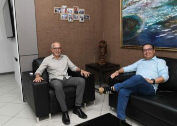 Prefeito Edvaldo recebe Valadares Filho para tratar sobre obra de construção da Via Litorânea