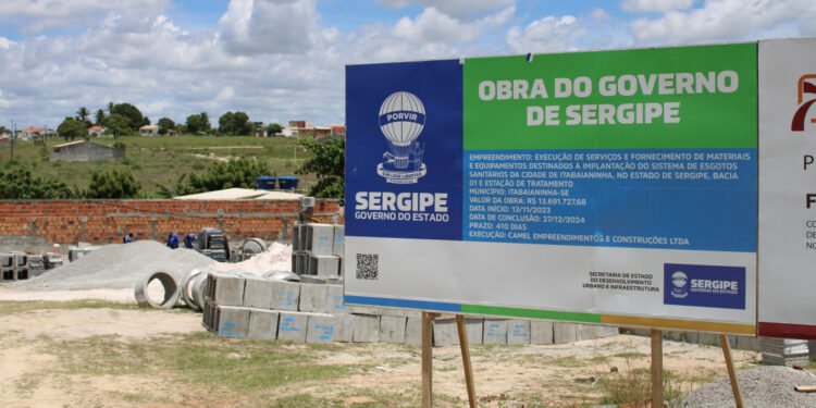 Deso executa obra de instalação de esgotamento sanitário em Itabaianinha