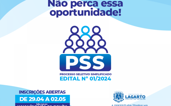 Prefeitura de Lagarto lança editais com mais de 1500 vagas em diversas áreas em PSS