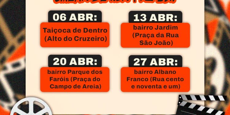 Socorro: II Mostra ‘Fazer Filmes itinerante’ acontecerá aos sábados do mês de abril