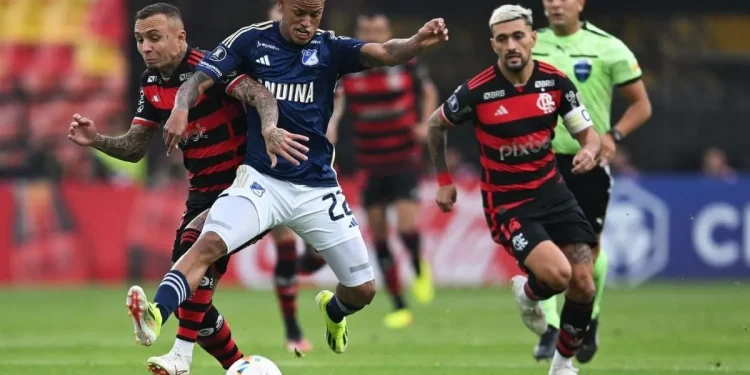 Na altitude, Flamengo tropeça e fica empate com Millonarios pela Libertadores