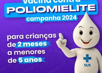 Aracaju inicia vacinação contra poliomielite para crianças menores de 5 anos na segunda, 27