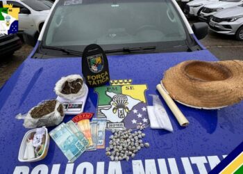 PM prende homem suspeito de tráfico ilícito de drogas em Propriá