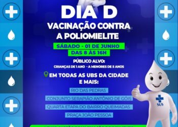 Dia D da vacinação contra a Poliomielite acontece neste sábado, 01