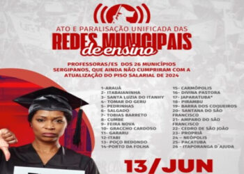 Professores de 26 municípios vão fazer ato pra cobrar atualização do piso