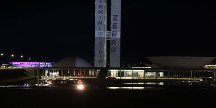 Congresso Nacional tem projeções da campanha pelo Feminicídio Zero