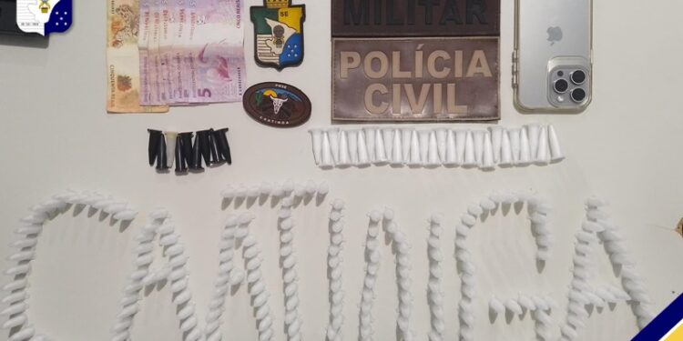 Polícia Militar apreende drogas e prende homem por tráfico em Nossa Senhora da Glória