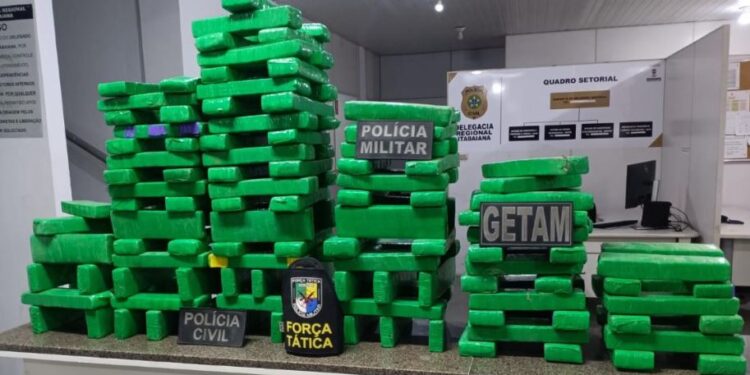 Operação conjunta apreende mais de 130 tabletes de maconha na região agreste de Sergipe