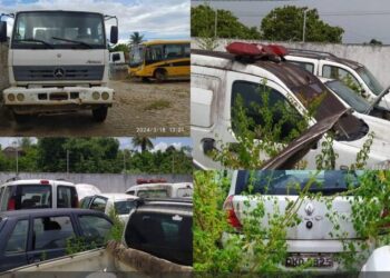 Cemitério de veículos: população denuncia abandono da frota de veículos públicos no município de Canhoba