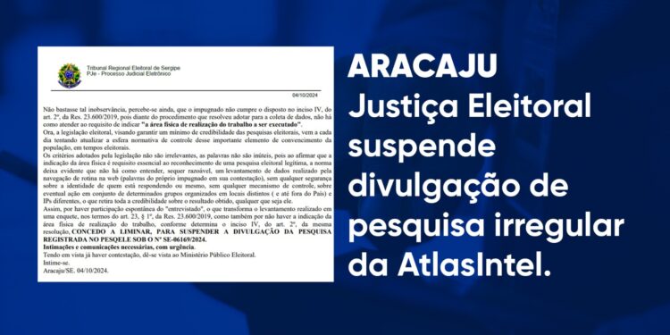 Justiça Eleitoral suspende divulgação de pesquisa irregular da AtlasIntel