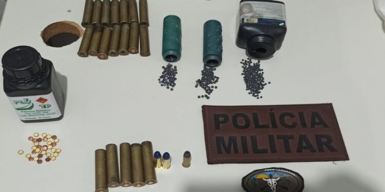 PM apreende munições após suspeita de tentativa de homicídio na zona rural de Nossa Senhora da Glória