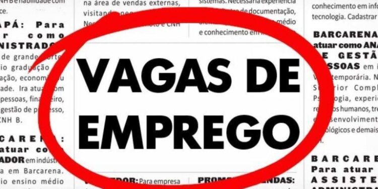 Confira as vagas de emprego intermediadas pelo NAT nesta segunda-feira