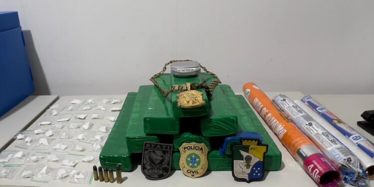 Ação conjunta prende homem em flagrante por tráfico de drogas no bairro Estação, em Lagarto