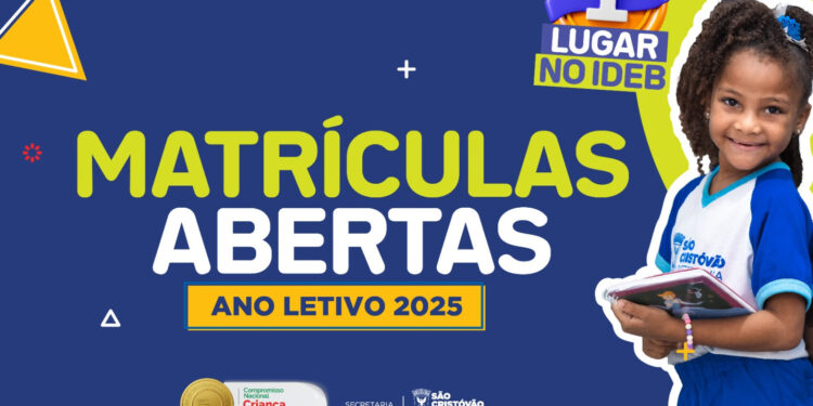 MATRÍCULAS 2025: Entenda como garantir uma vaga na Rede Municipal de Ensino de São Cristóvão