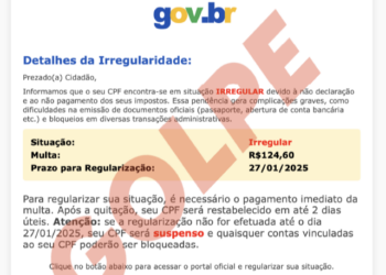 Novo golpe do CPF: criminosos ameaçam as possíveis vítimas com multas e bloqueio de contas