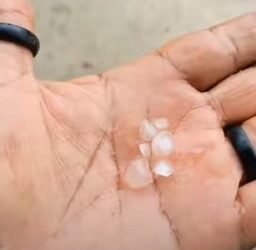 Chuva de granizo é registrada no município de Brejo Grande, em Sergip