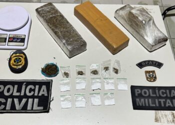 Ação conjunta apreende 3kg de entorpecentes e prende homem em flagrante por tráfico de drogas em Boquim