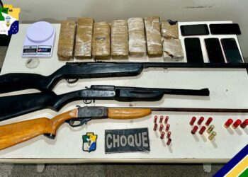 PM prende homem por porte ilegal de arma de fogo e tráfico de drogas na Zona Sul da capital